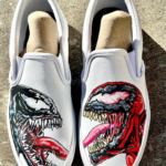 Semurai Designs custom shoes of Marvel's Venom