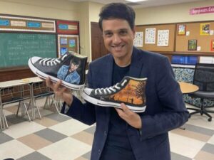 Ralph Macchio receives his custom The Outsiders Converse